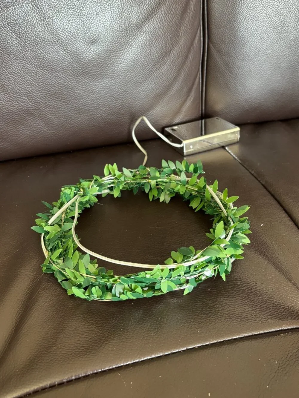 Pre-Lit Faux Boxwood Garlands - 5.5” Accent Foliage Decor (Set of 2)